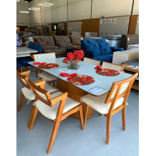 Mesa de Jantar Barcelona 6 cadeiras Santorini Mesa de Jantar Barcelona 6 cadeiras Santorini