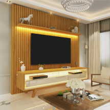 Painel Nobre C/ Rack Requinte Em LED Painel Nobre C/ Rack Requinte Em LED
