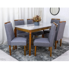 Mesa de Jantar Alegra 6 Cadeiras 160x80 JCM